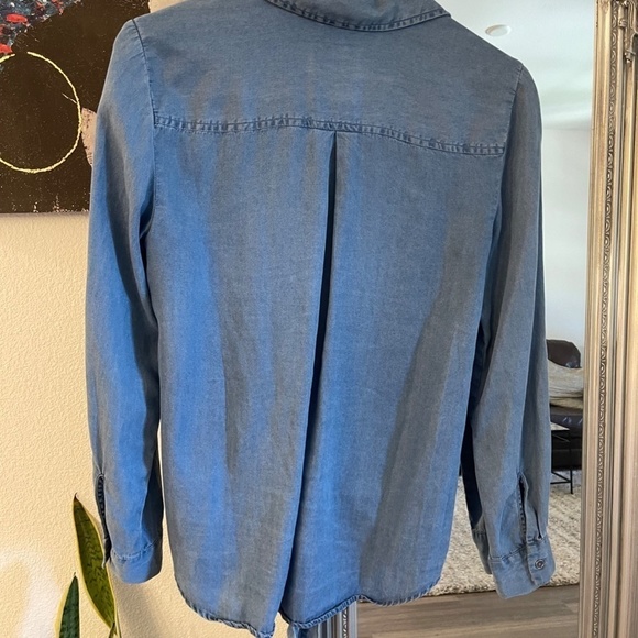 STYLE & Co Front tie Denim Shirt size XS - Picture 4 of 4